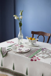 Tree Valley Çiçek Desen 4'lü Organik Müslin Servis Peçete Seti - uniqlooms.com